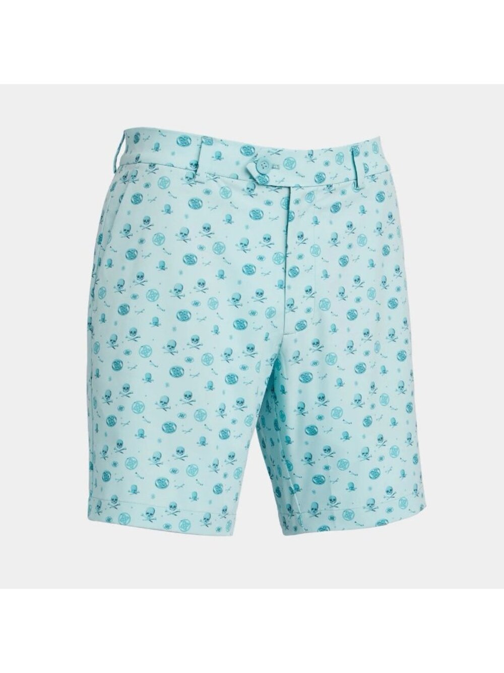 G/FORE Mens Shorts Blue 3D Logo Maverick Aqua Green Skull Performance Golf 32